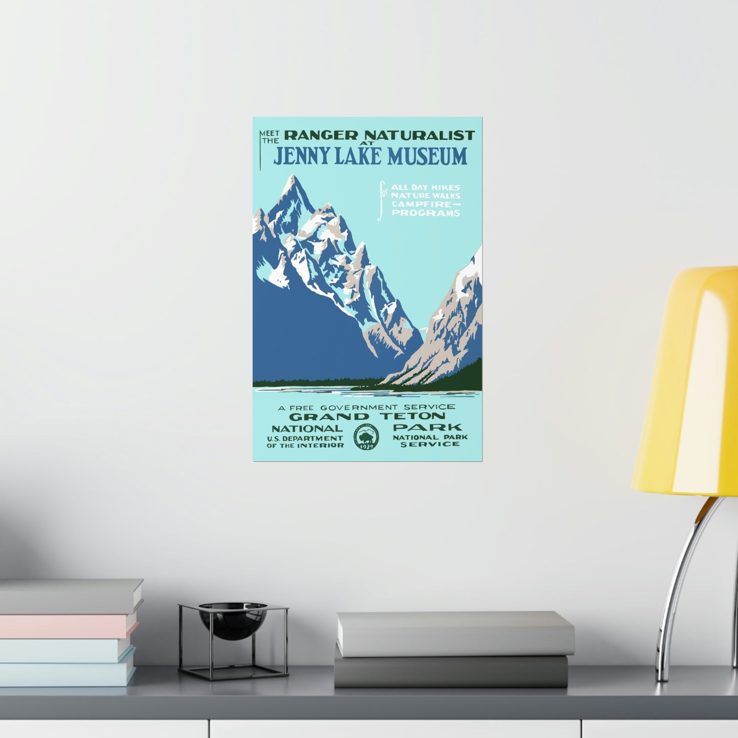 Grand Teton National Park Poster - Vintage WPA Design