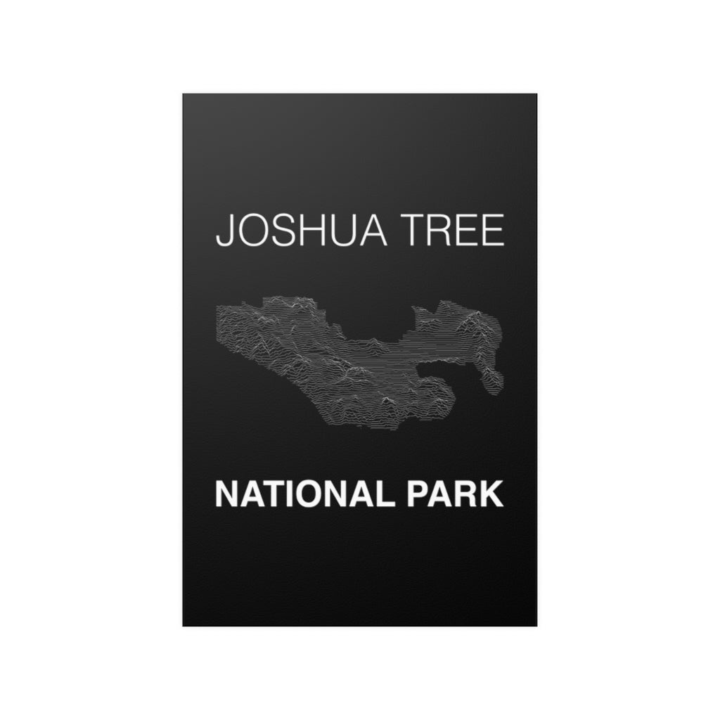 Joshua Tree National Park Poster - Unknown Pleasures Lines National Parks Partnership
