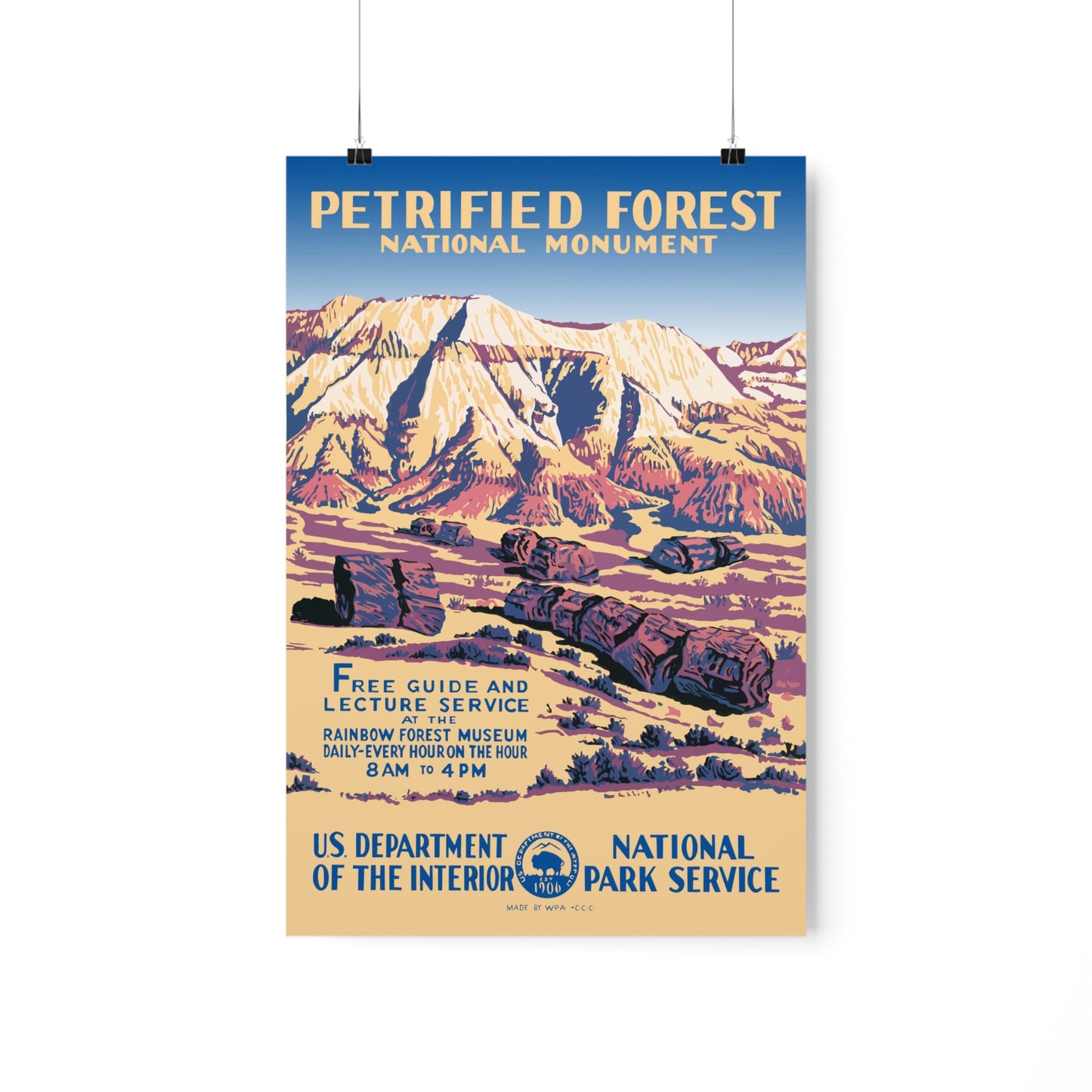 Petrified Forest National Park Poster - Vintage WPA Design