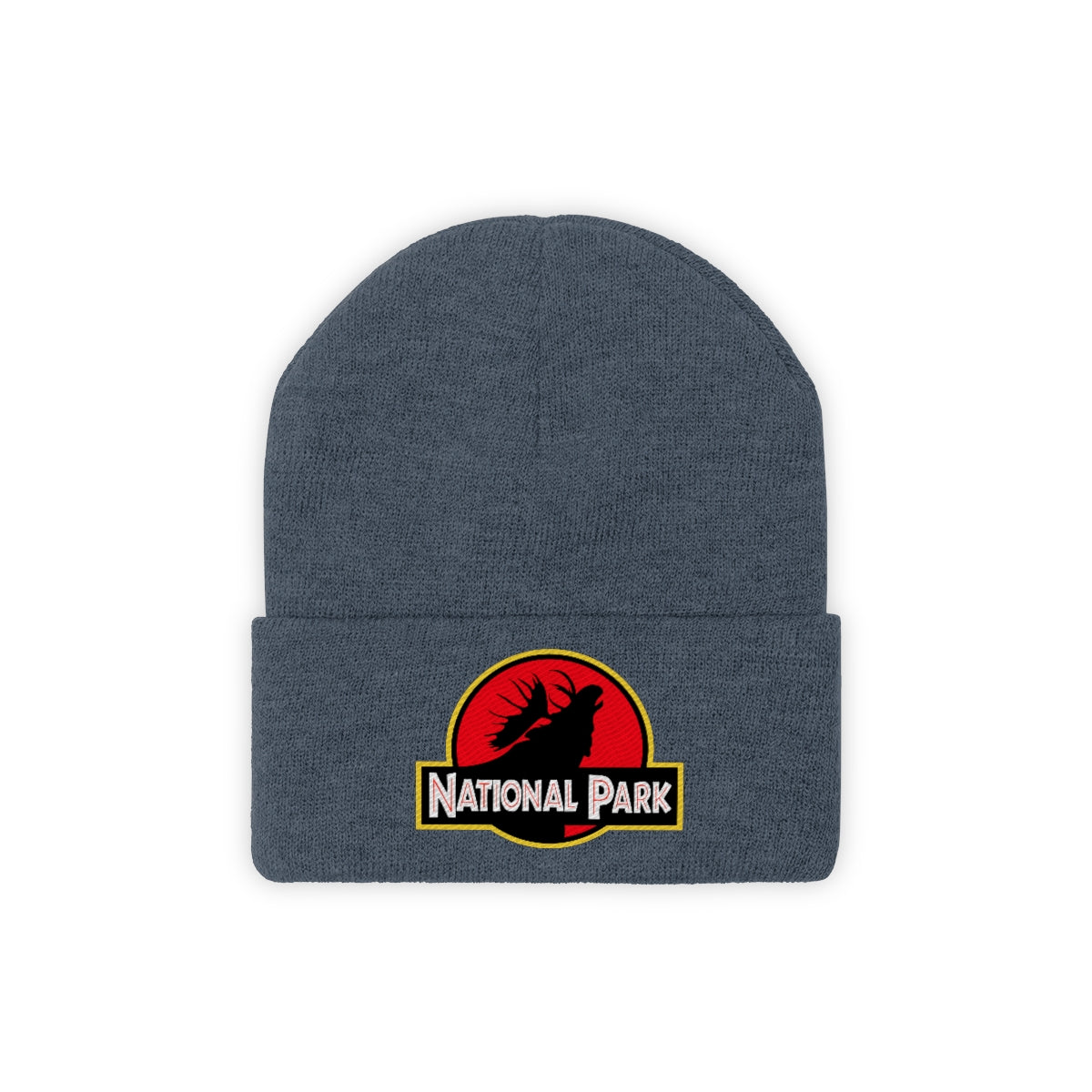 Moose National Park Hat - Knit Beanie Sewn Parody Logo