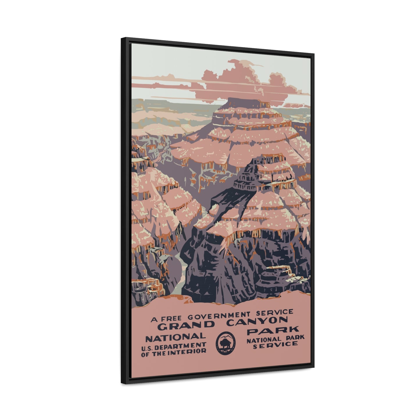 Grand Canyon National Park Framed Canvas - WPA Poster