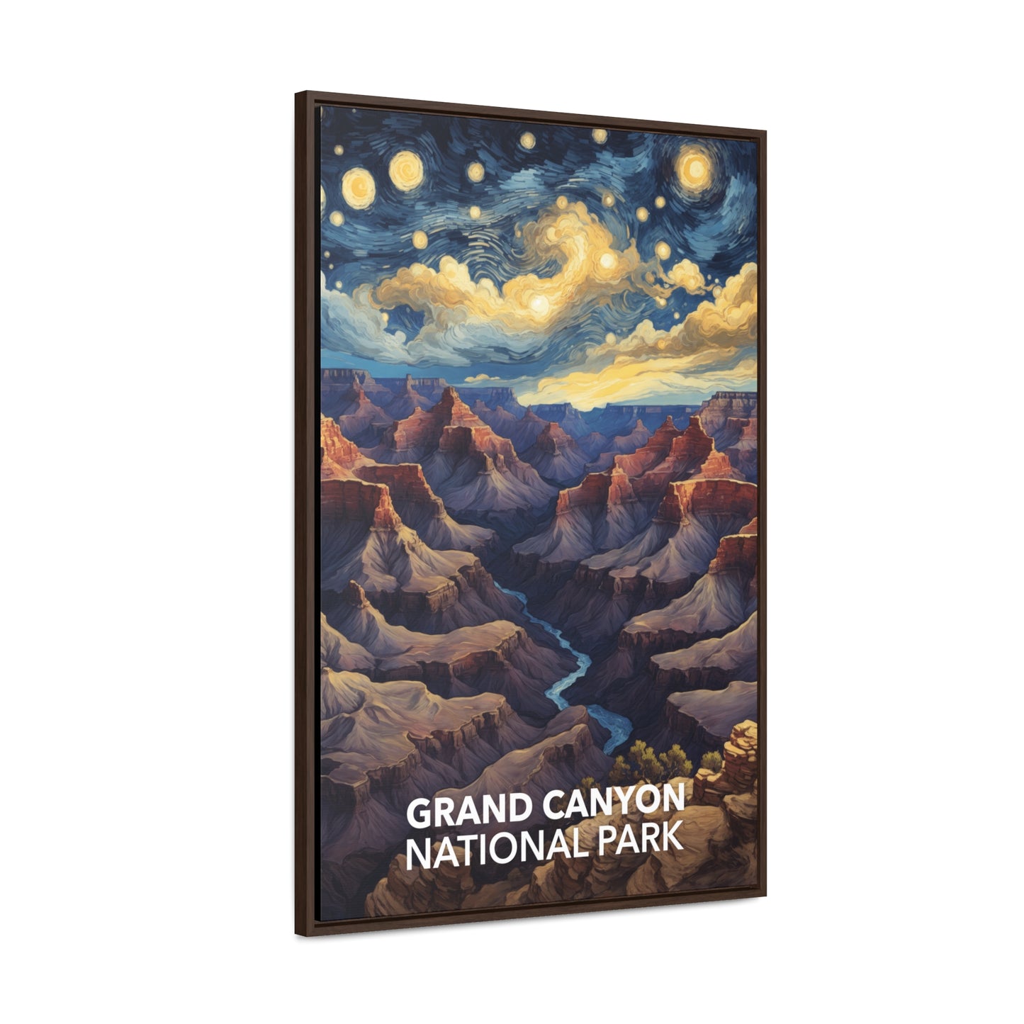 Grand Canyon National Park Framed Canvas - The Starry Night