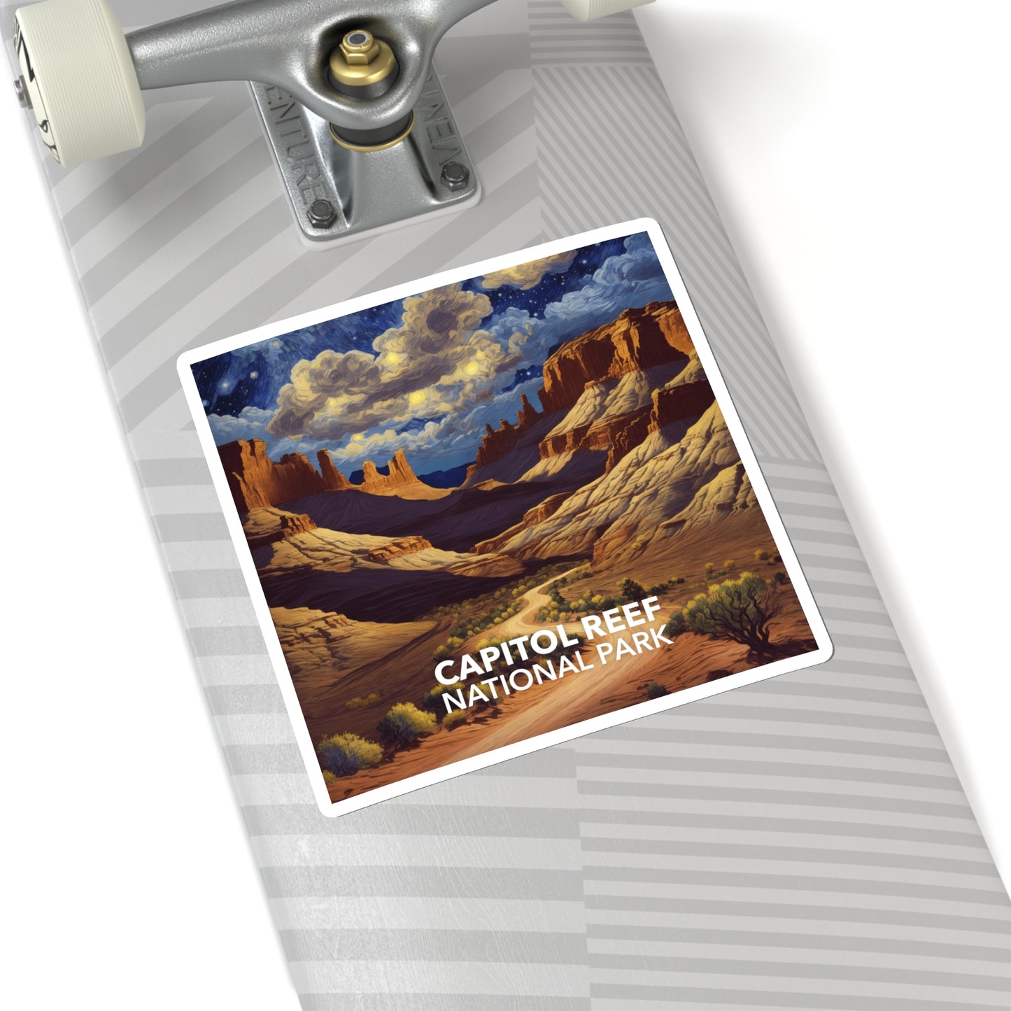 Capitol Reef National Park Sticker - The Starry Night