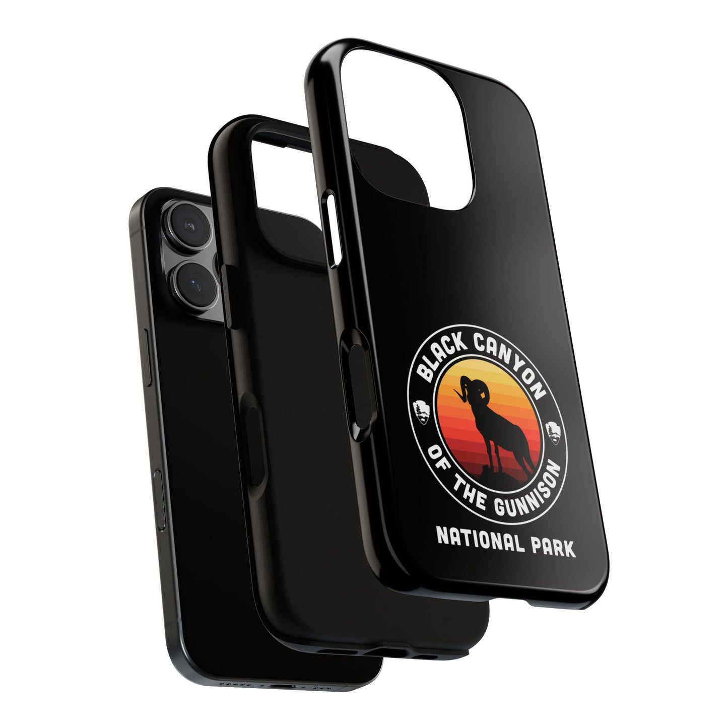 Black Canyon of the Gunnison National Park Phone Case - Round Emblem Design