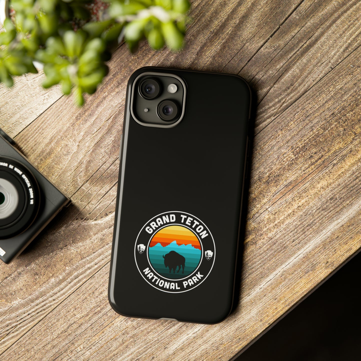 Grand Teton National Park Phone Case - Round Emblem Design