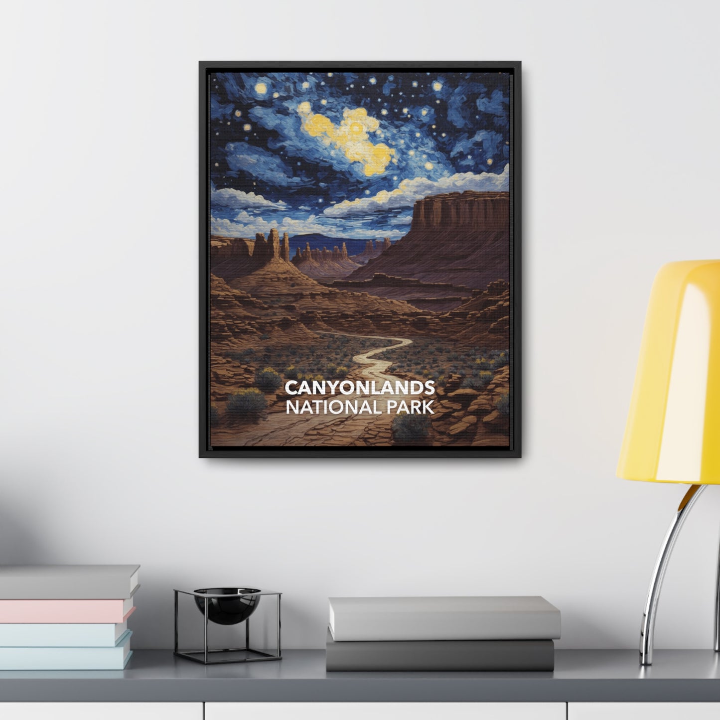 Canyonlands National Park Framed Canvas - The Starry Night
