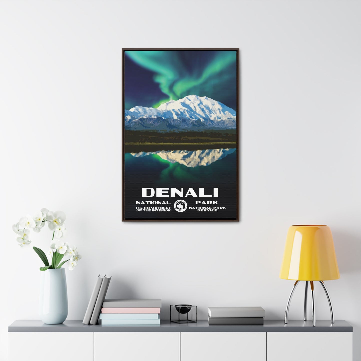 Denali National Park Framed Canvas - WPA Poster