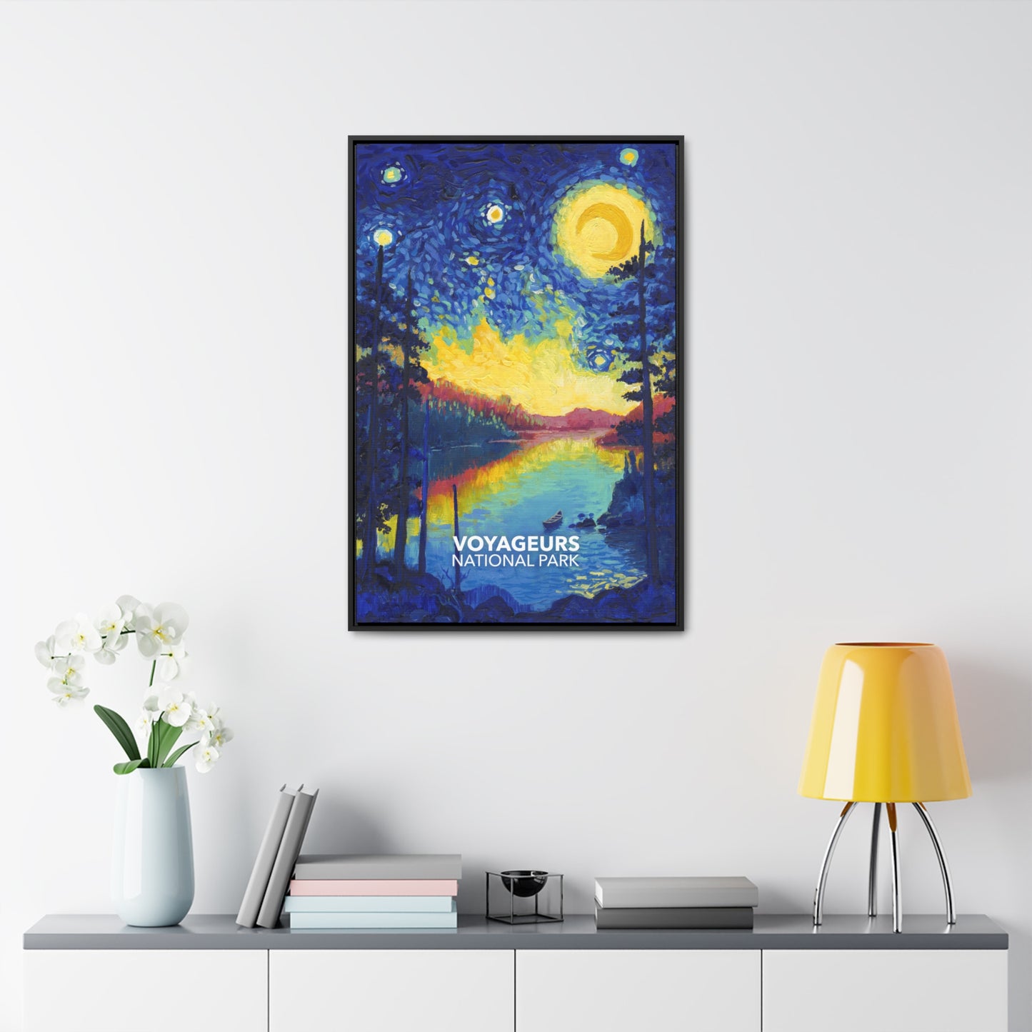 Voyageurs National Park Framed Canvas - The Starry Night