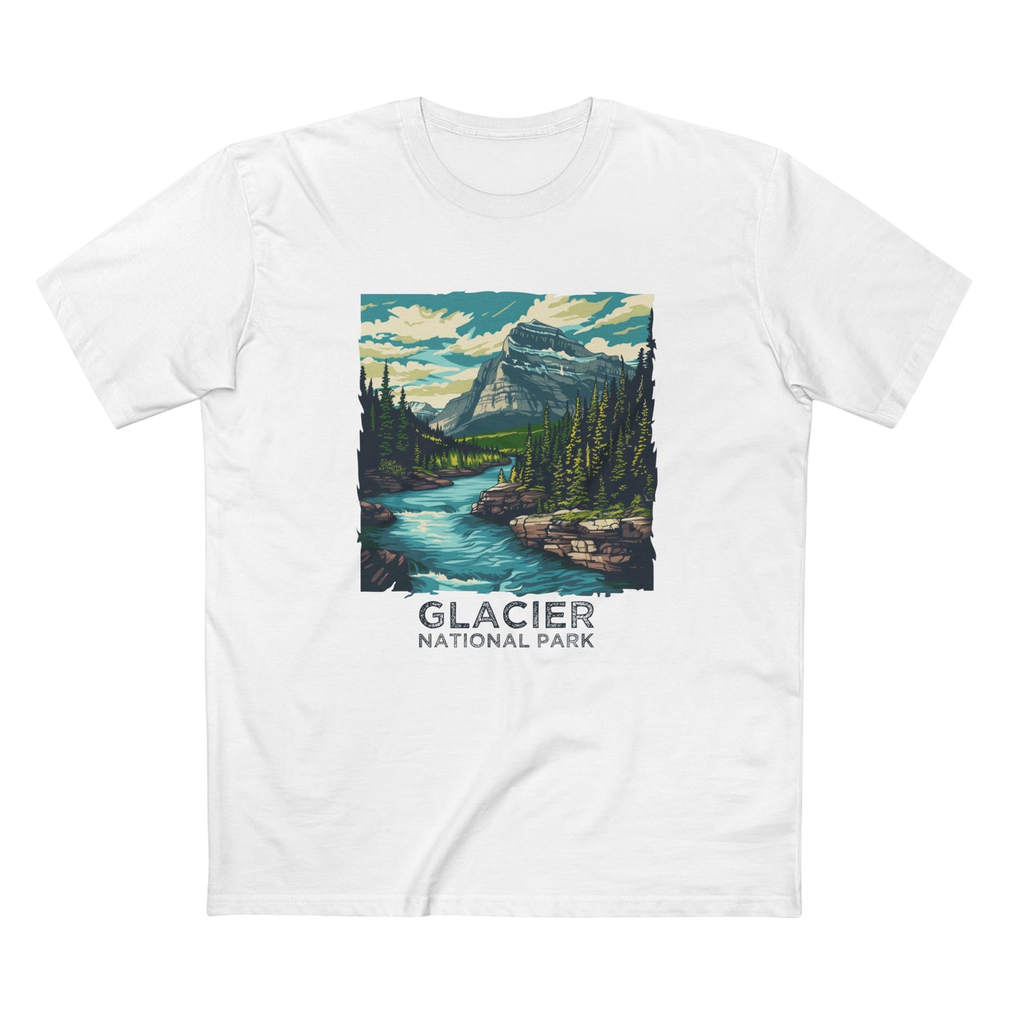 Glacier National Park T-Shirt - Vintage Design
