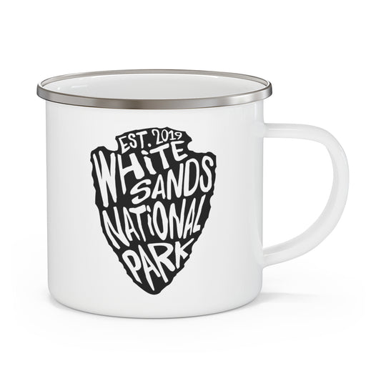 White Sands National Park Enamel Camping Mug - Arrowhead