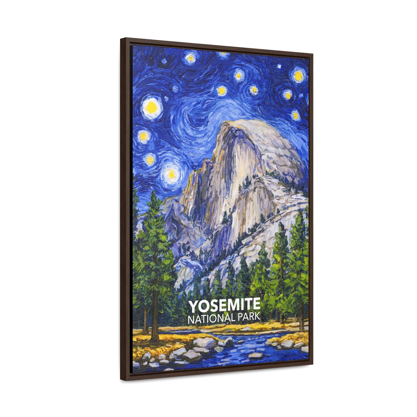 Yosemite National Park Framed Canvas - The Starry Night