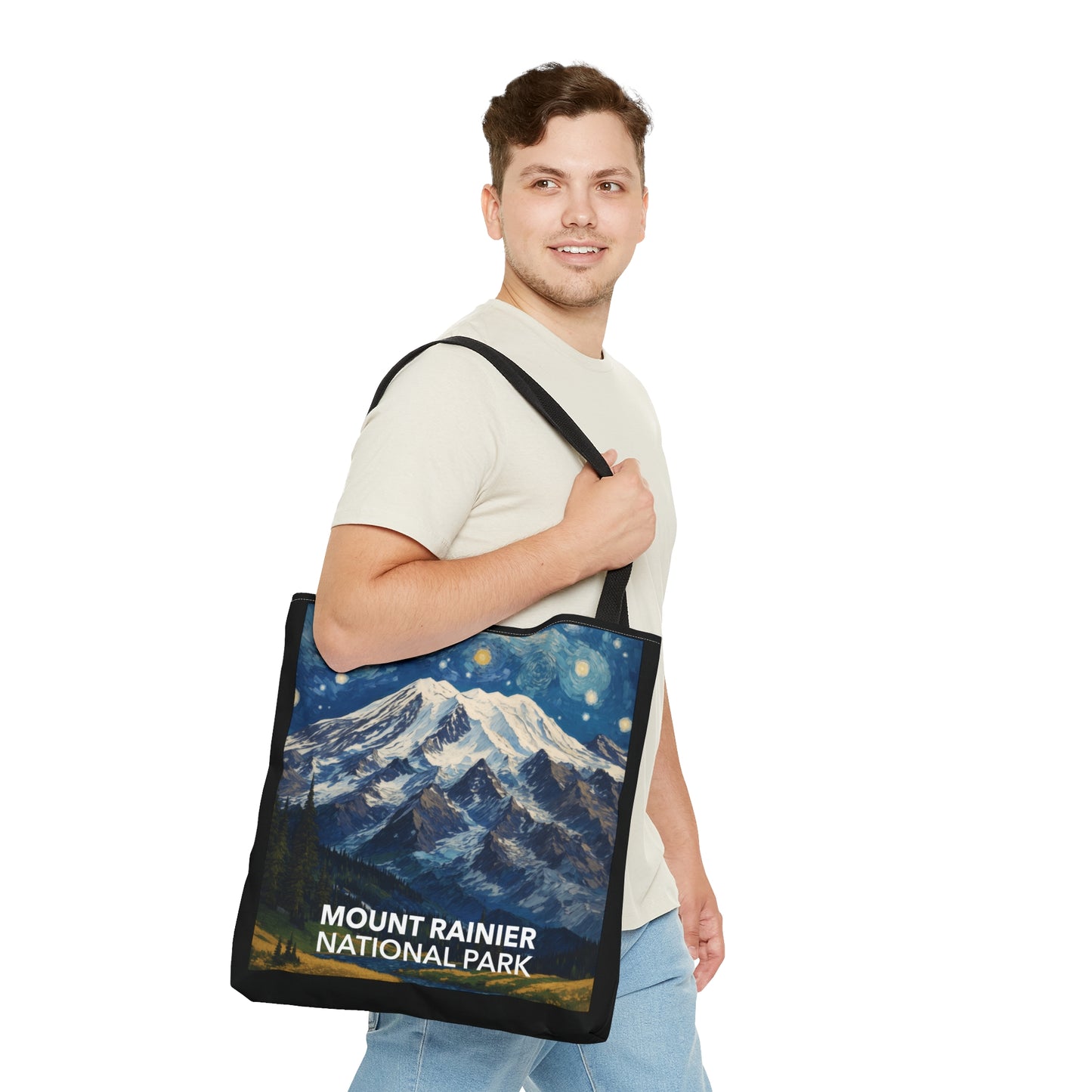 Mount Rainier National Park Tote Bag - The Starry Night