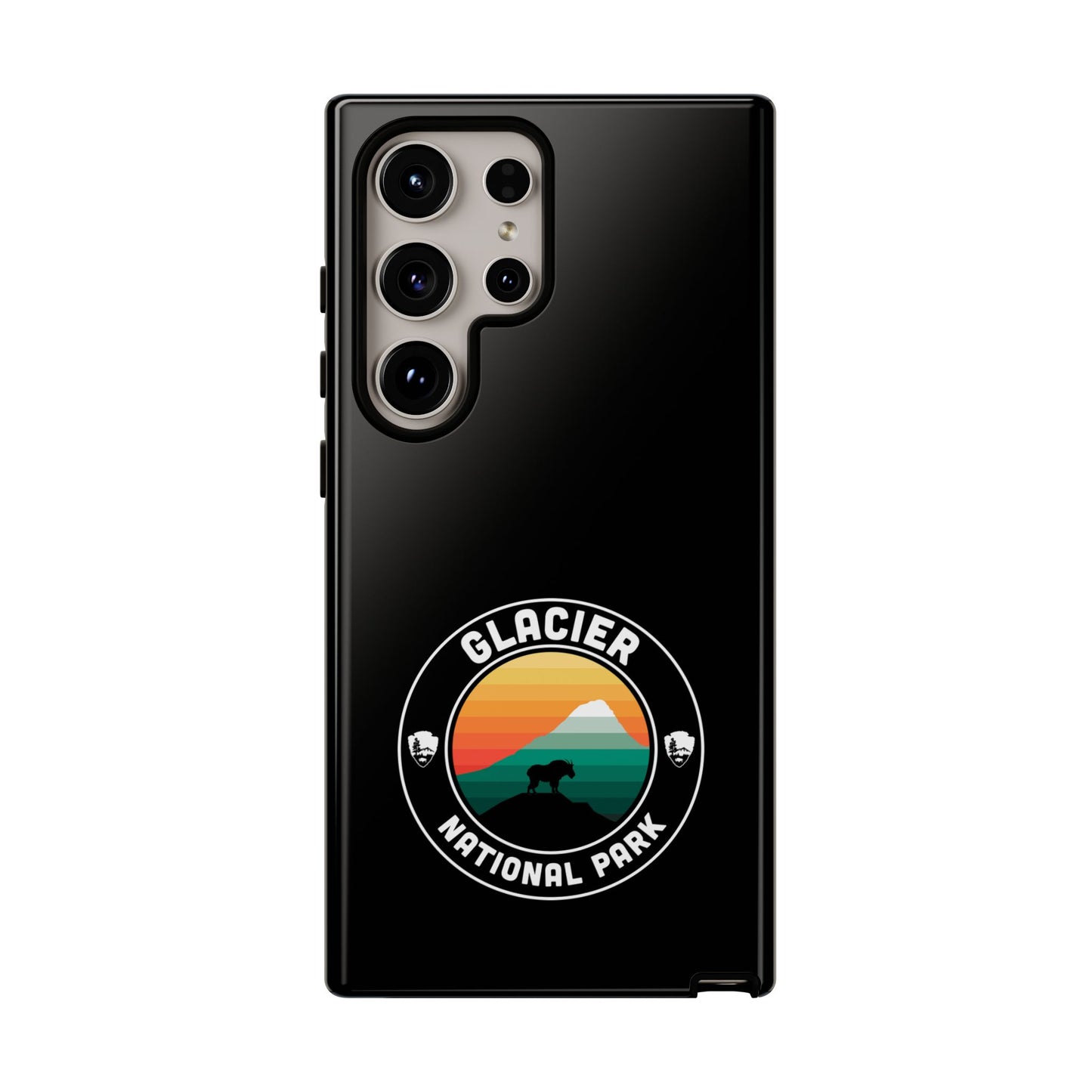 Glacier National Park Phone Case - Round Emblem Design