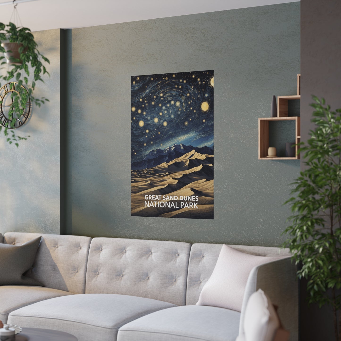 Great Sand Dunes National Park Poster - Starry Night
