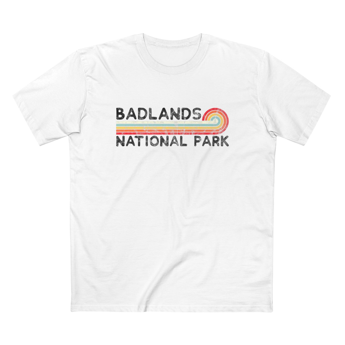 Badlands National Park T-Shirt - Vintage Stretched Sunrise