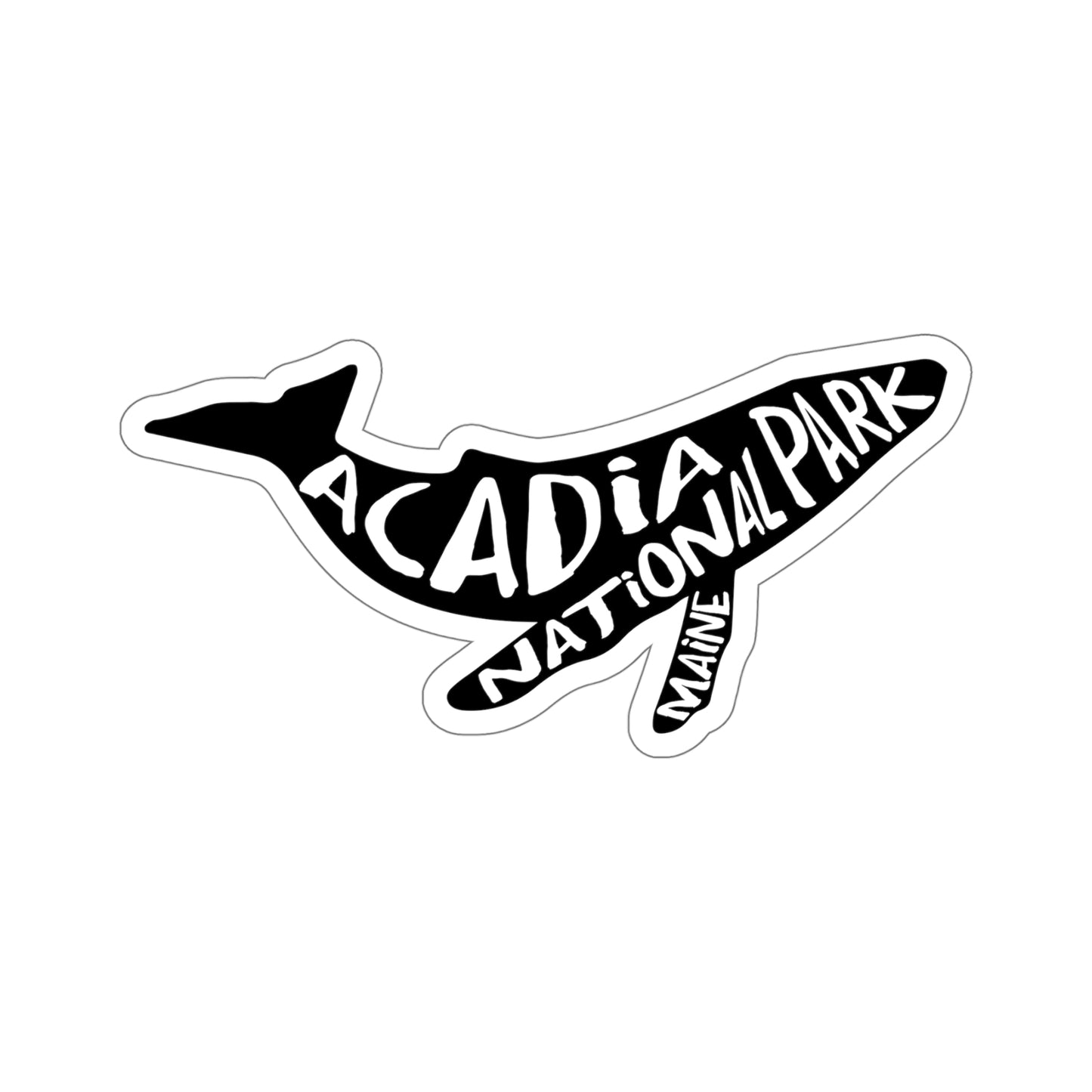 Acadia National Park Sticker - Humpback Whale