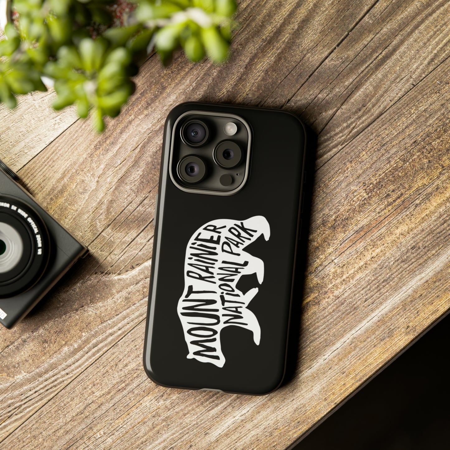 Mount Rainier National Park Phone Case - Black Bear Design
