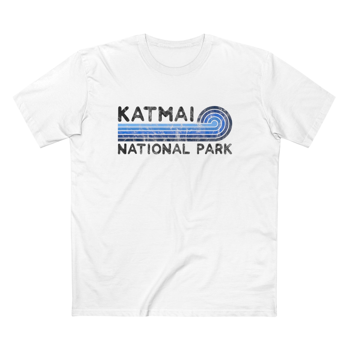 Katmai National Park T-Shirt - Blue Vintage Stretched Sunrise