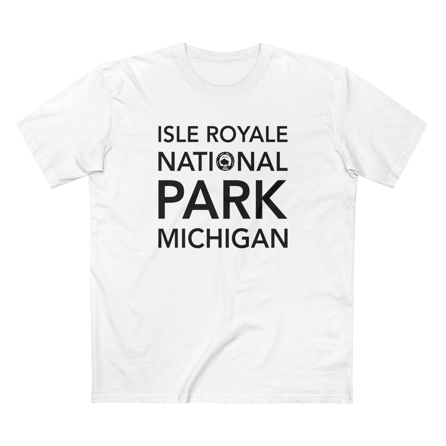 Isle Royale National Park T-Shirt Block Text