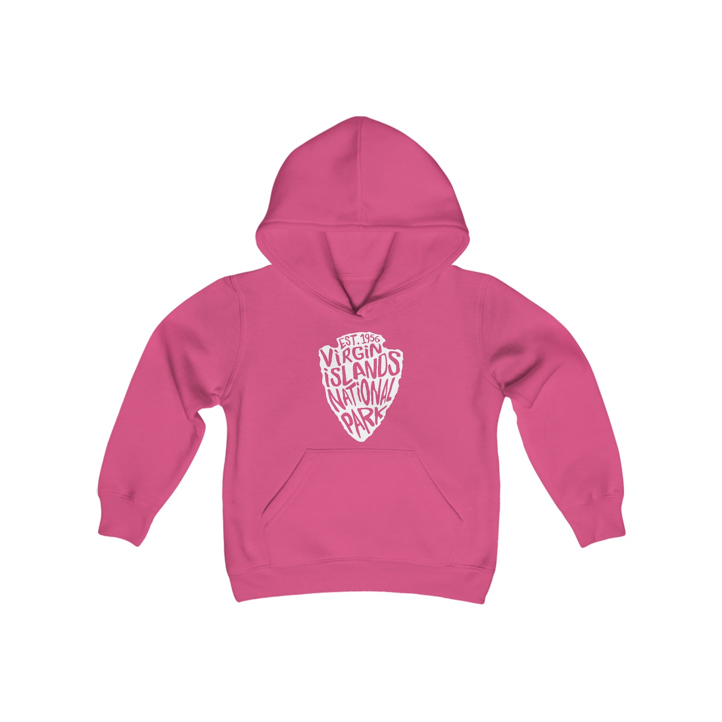Virgin Islands National Park Kids Hoodie - Arrowhead Chunky Text