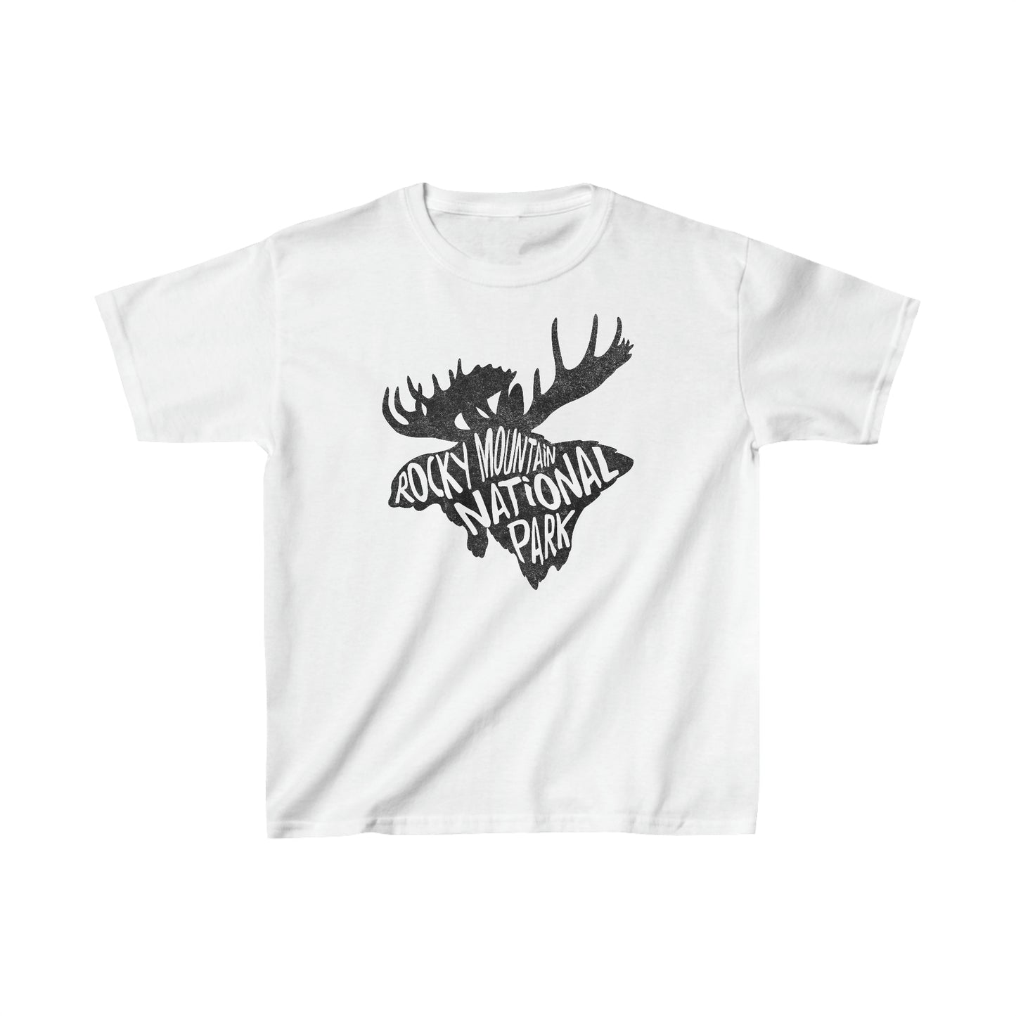 Rocky Mountain National Park Child T-Shirt - Moose Chunky Text