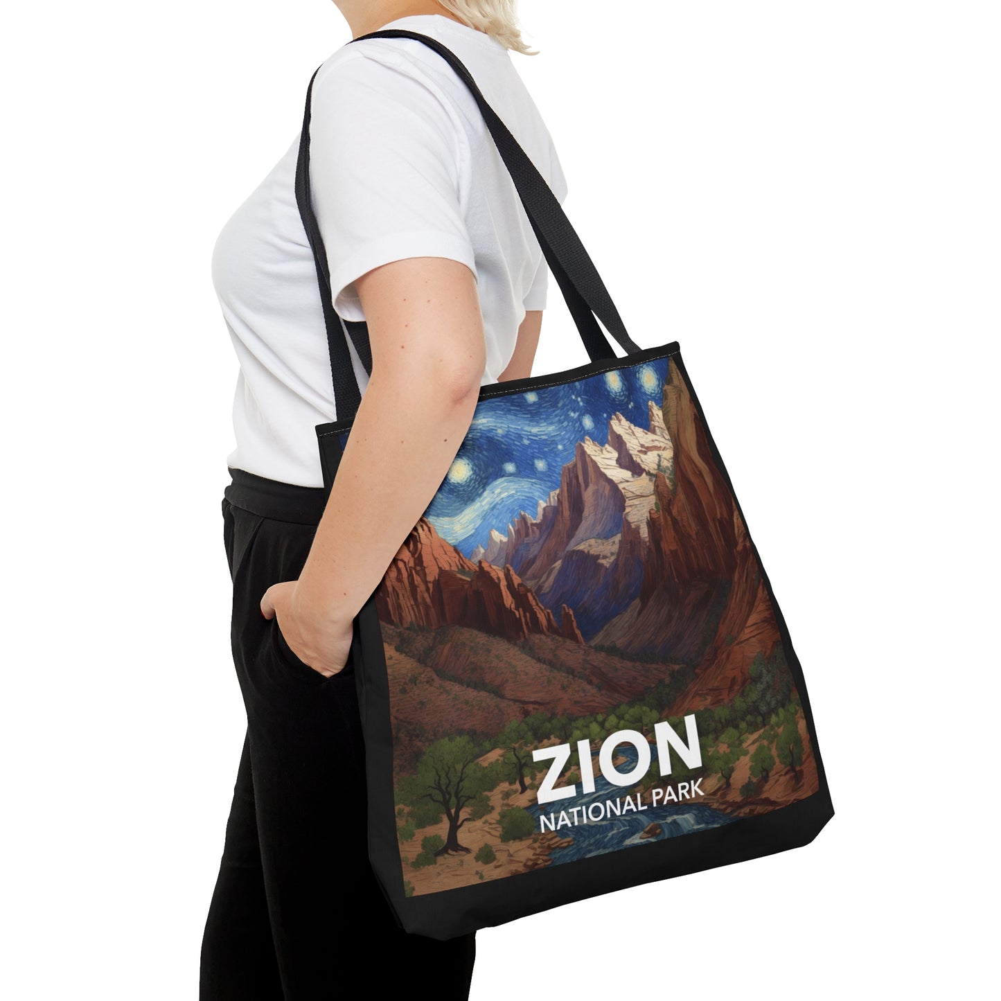 Zion National Park Tote Bag - The Starry Night