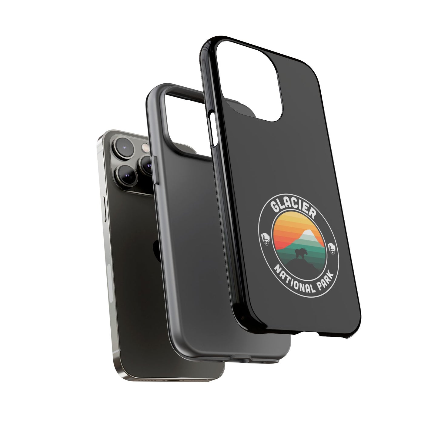 Glacier National Park Phone Case - Round Emblem Design