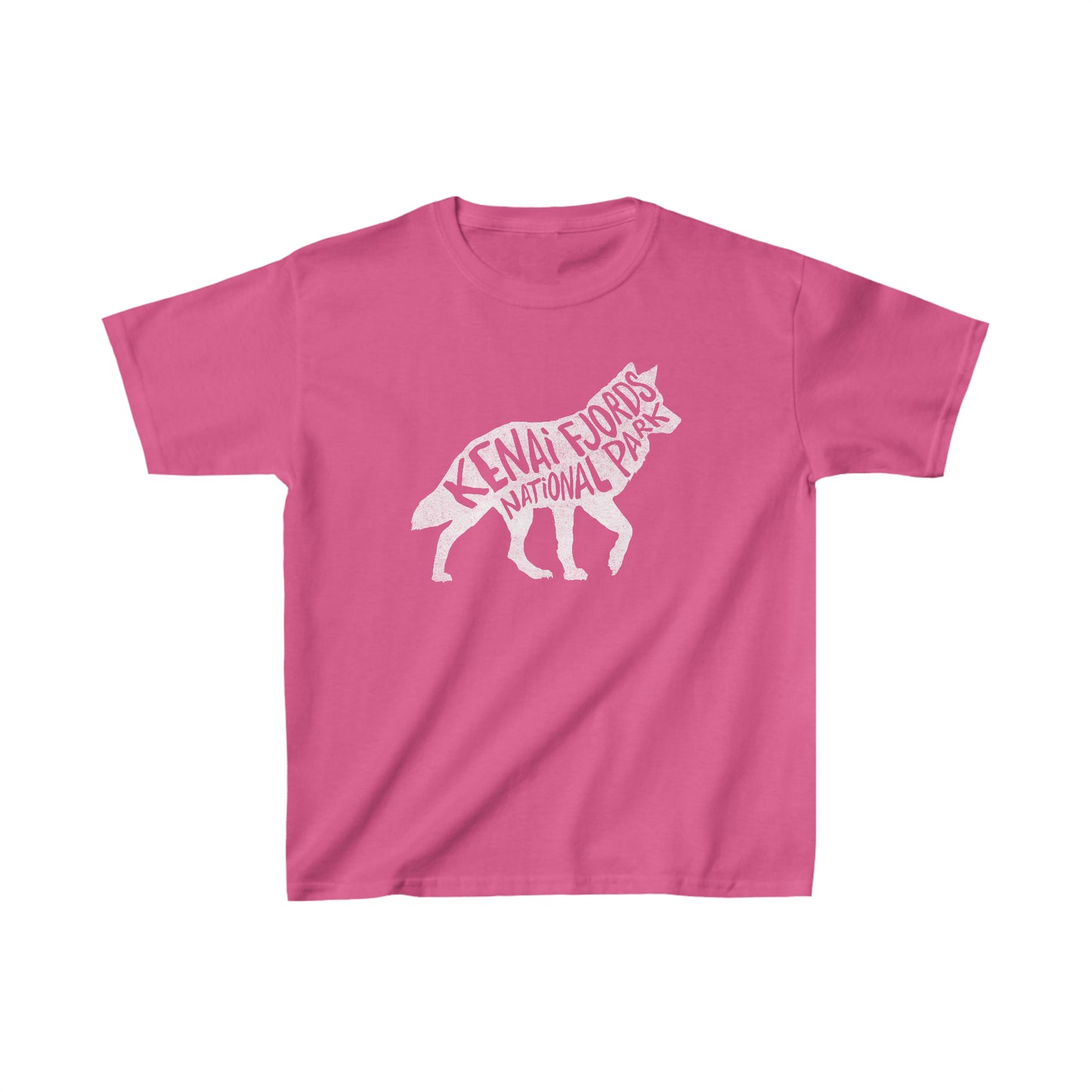 Kenai Fjords National Park Child T-Shirt - Wolf Chunky Text