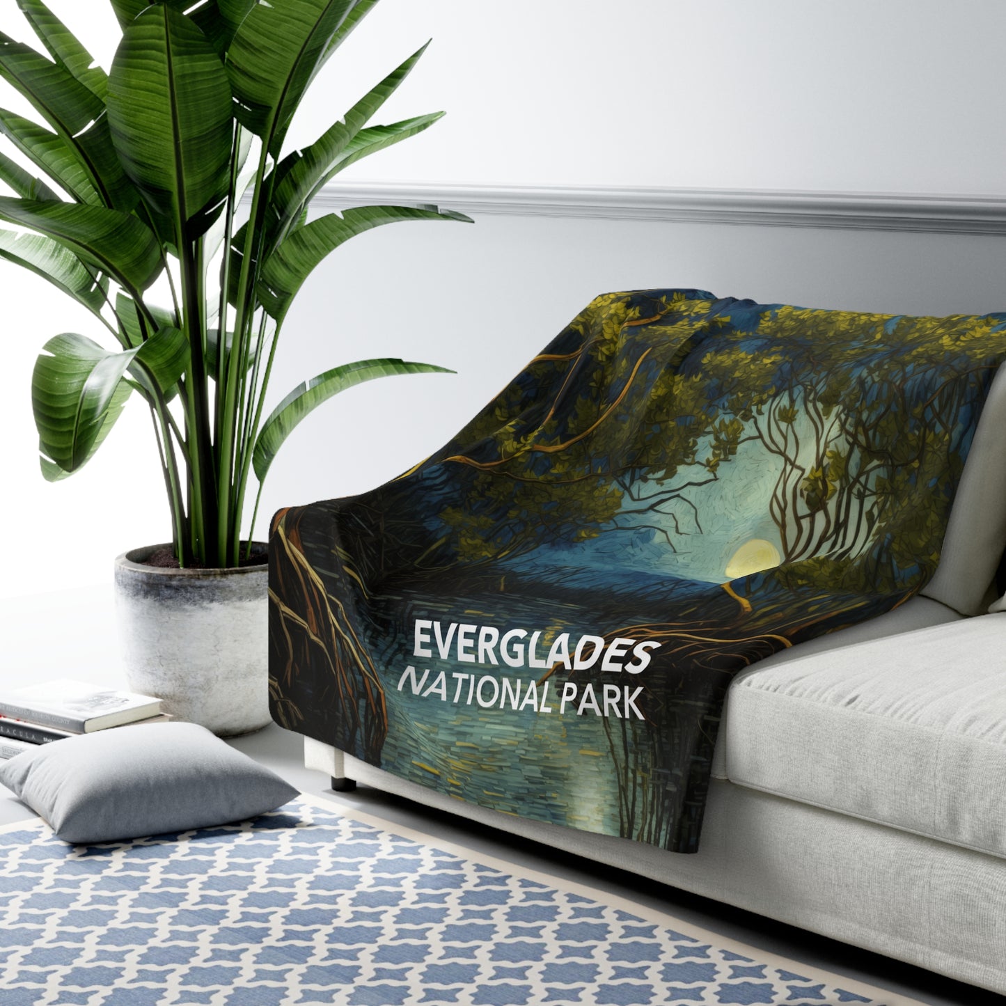 Everglades National Park Sherpa Blanket - The Starry Night