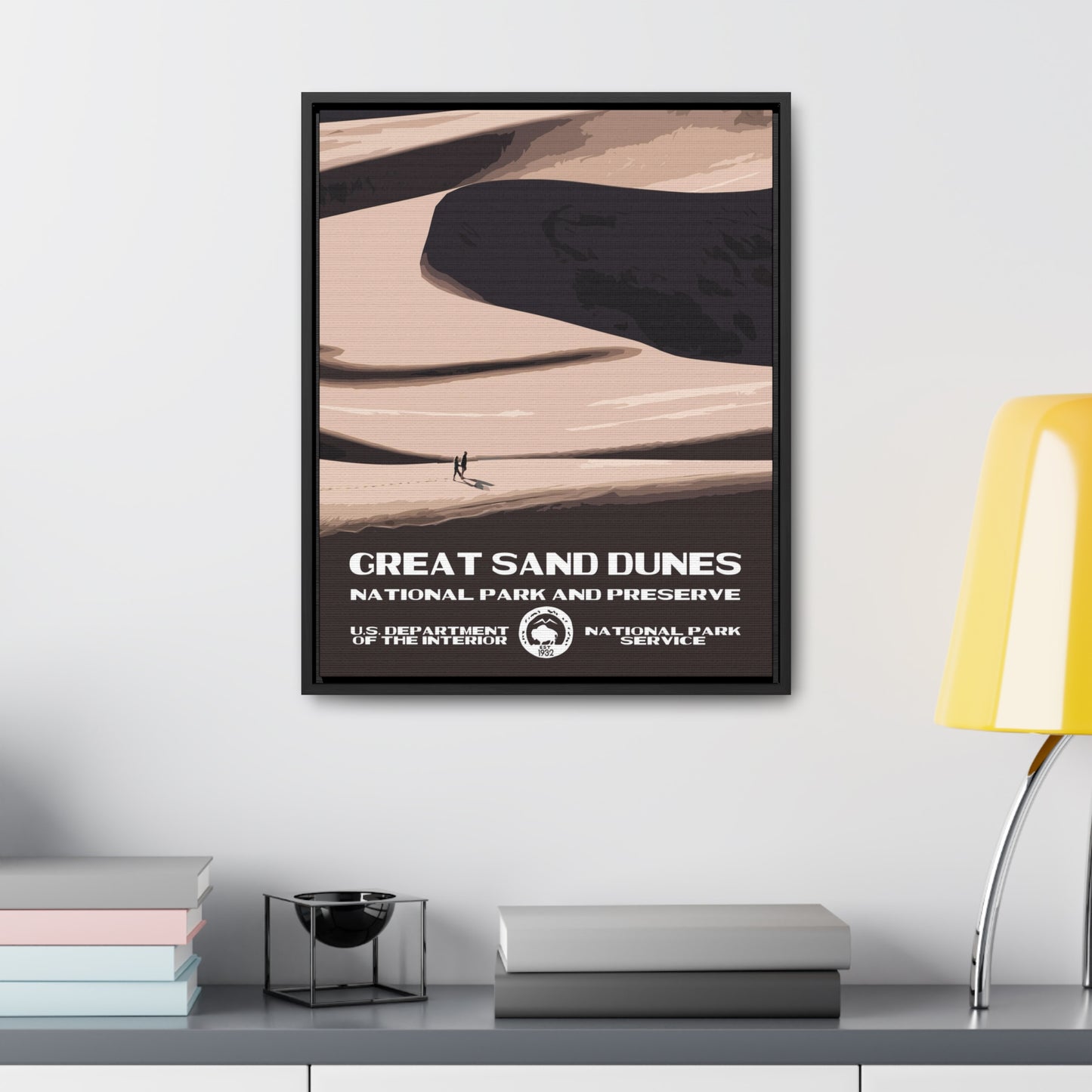 Great Sand Dunes National Park Framed Canvas - WPA Poster