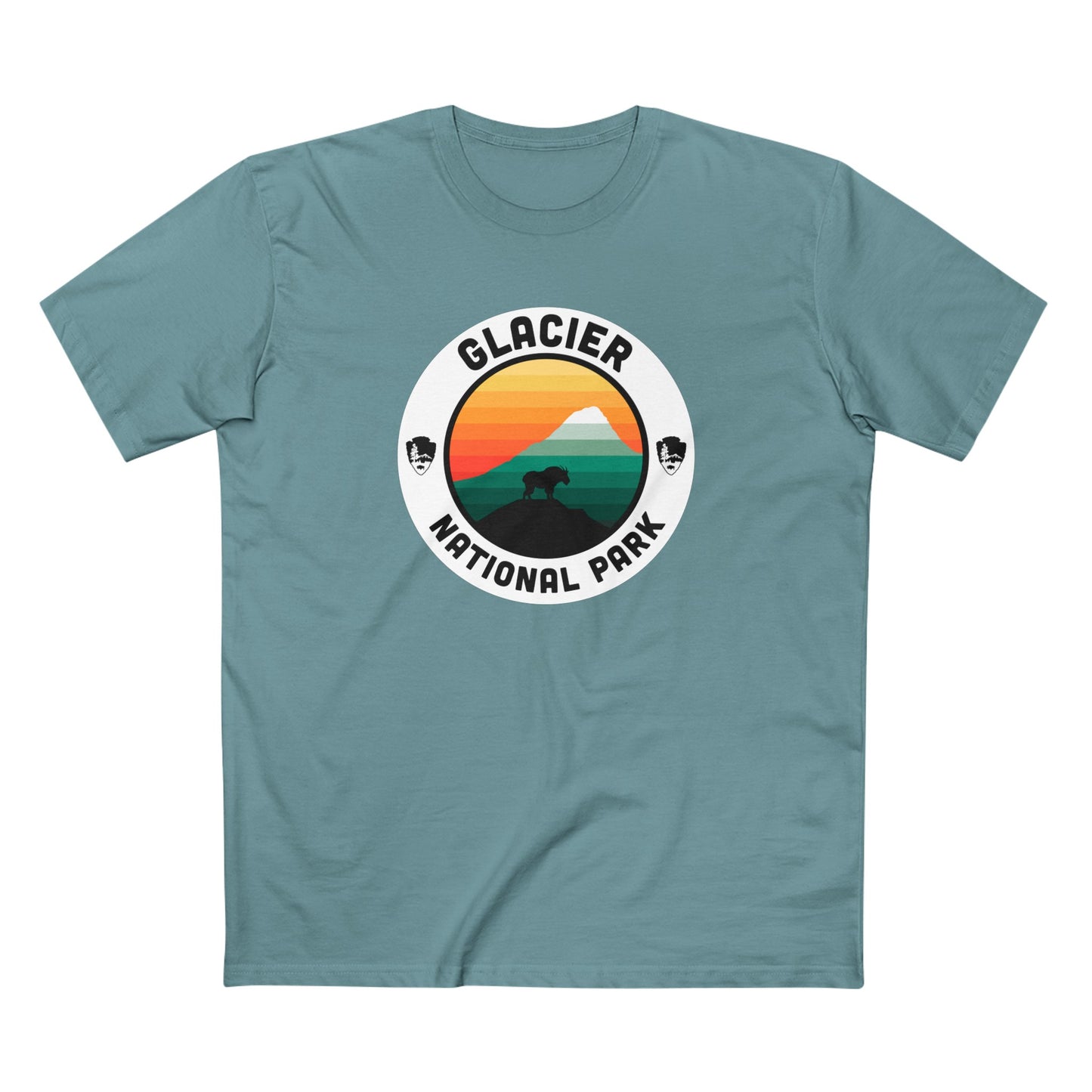 Glacier National Park T-Shirt - Round Badge Design