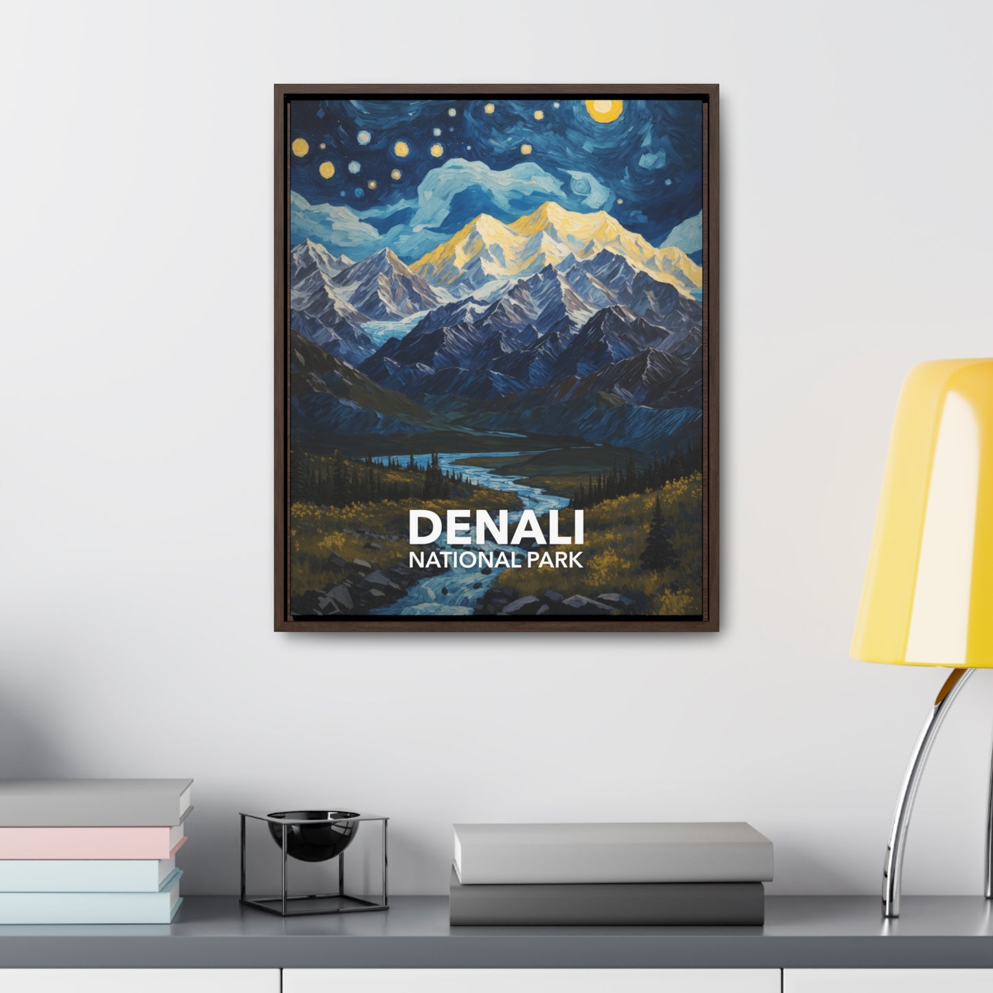 Denali National Park Framed Canvas - The Starry Night