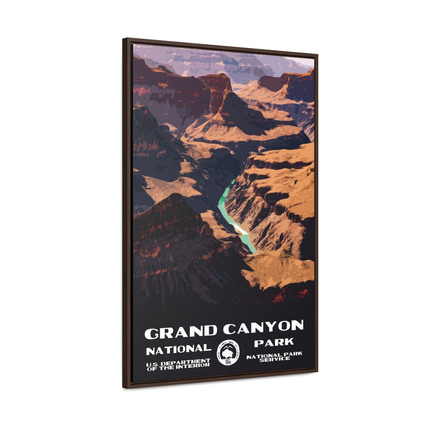 Grand Canyon National Park Framed Canvas - WPA Poster