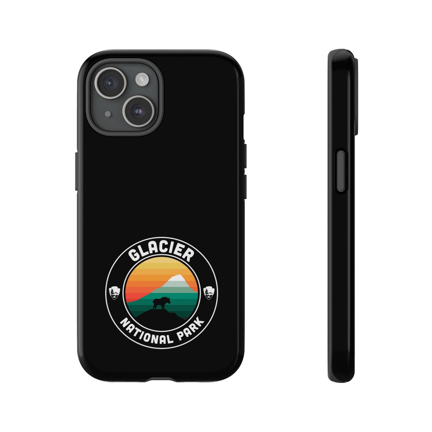 Glacier National Park Phone Case - Round Emblem Design