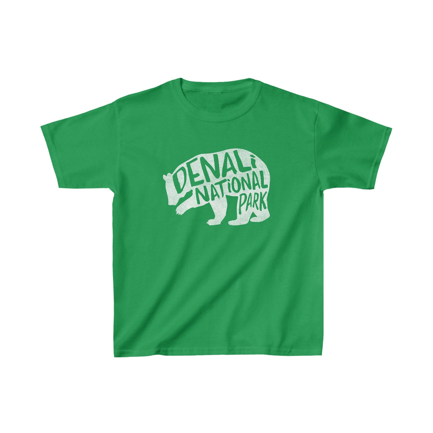 Denali National Park Child T-Shirt - Grizzly Bear Chunky Text