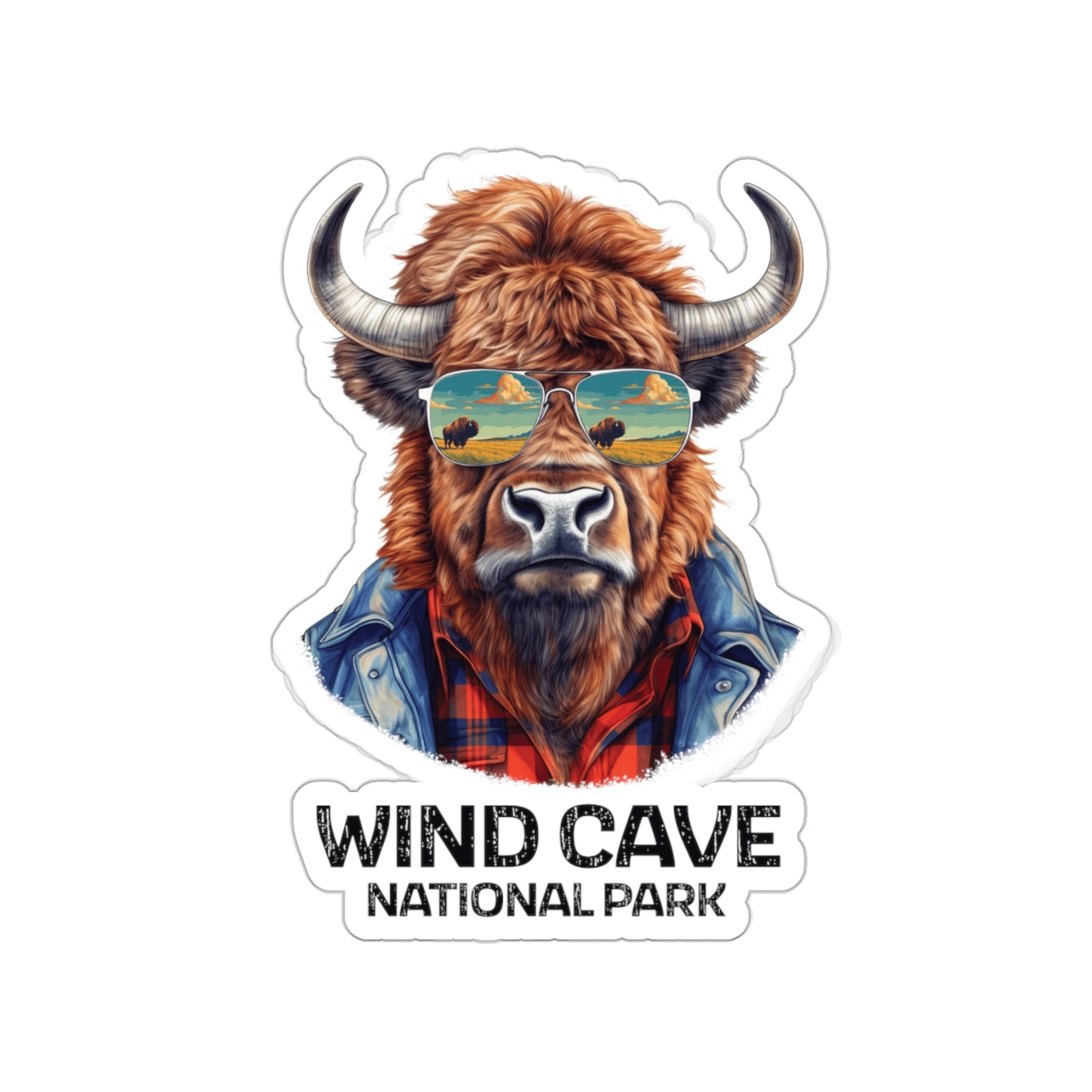 Wind Cave National Park Sticker - Moose
