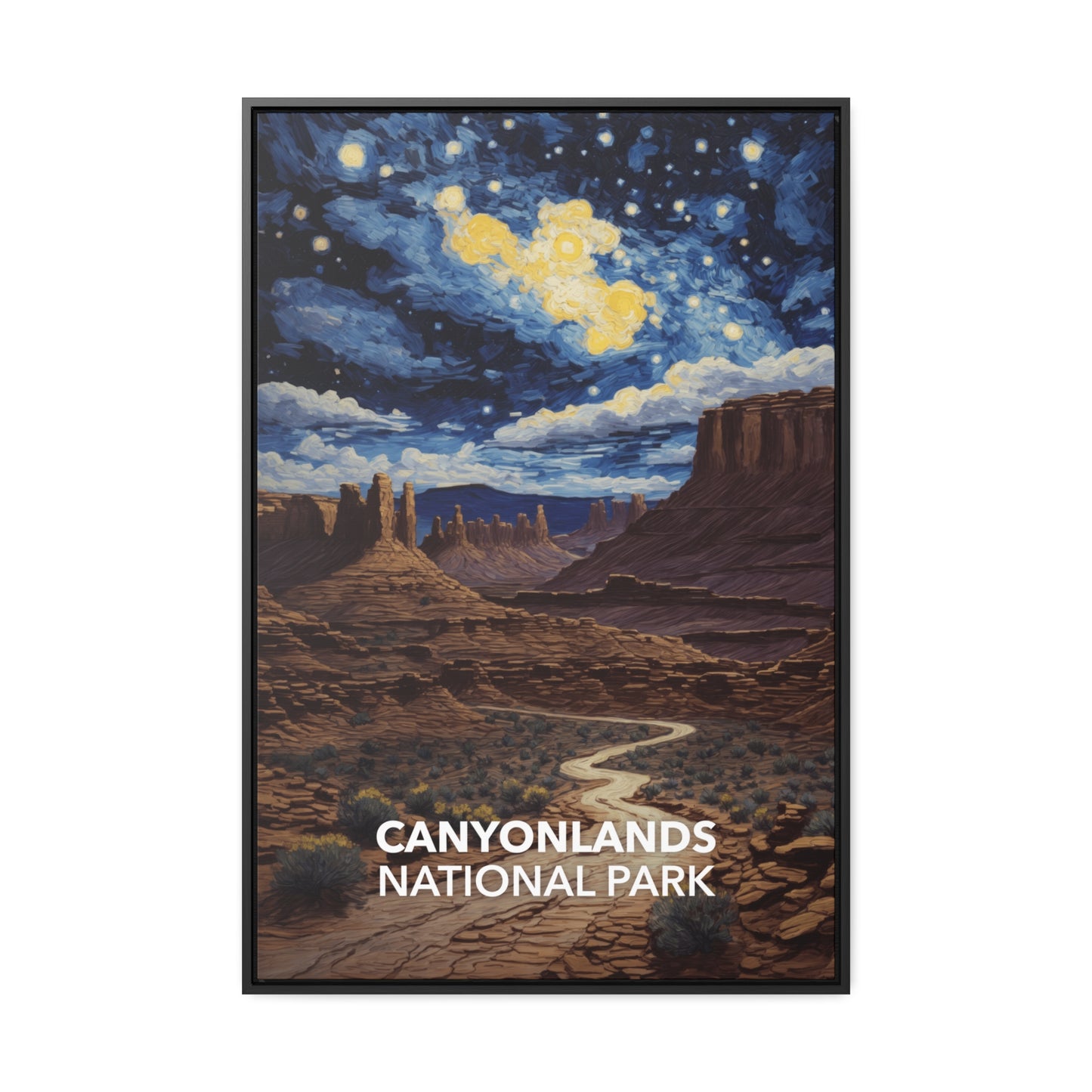 Canyonlands National Park Framed Canvas - The Starry Night