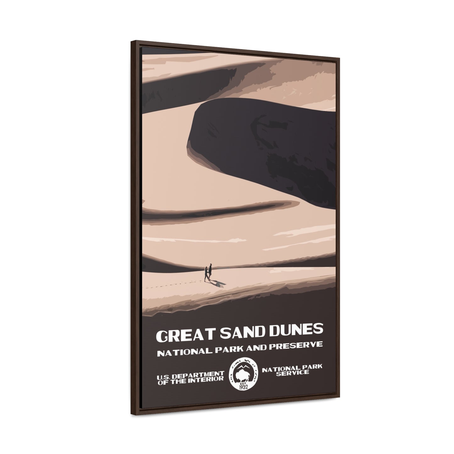 Great Sand Dunes National Park Framed Canvas - WPA Poster