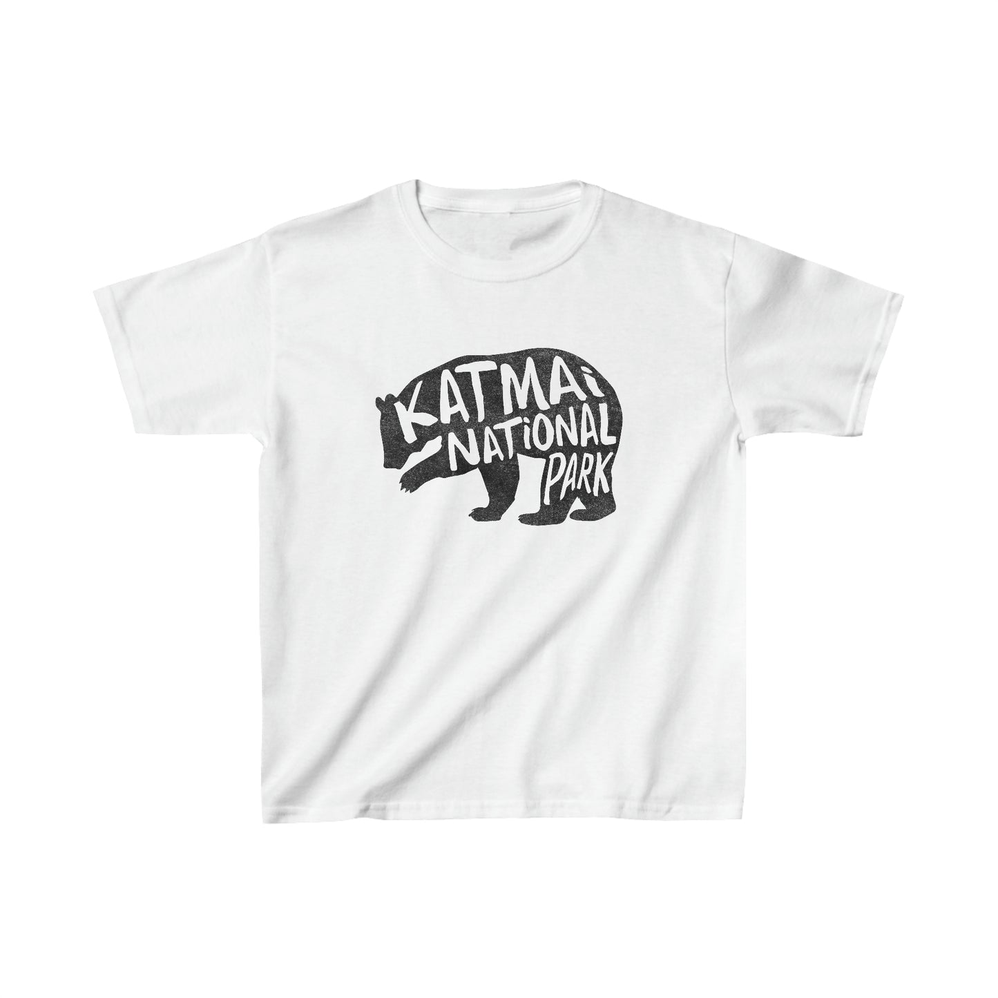 Katmai National Park Child T-Shirt - Grizzly Bear Chunky Text