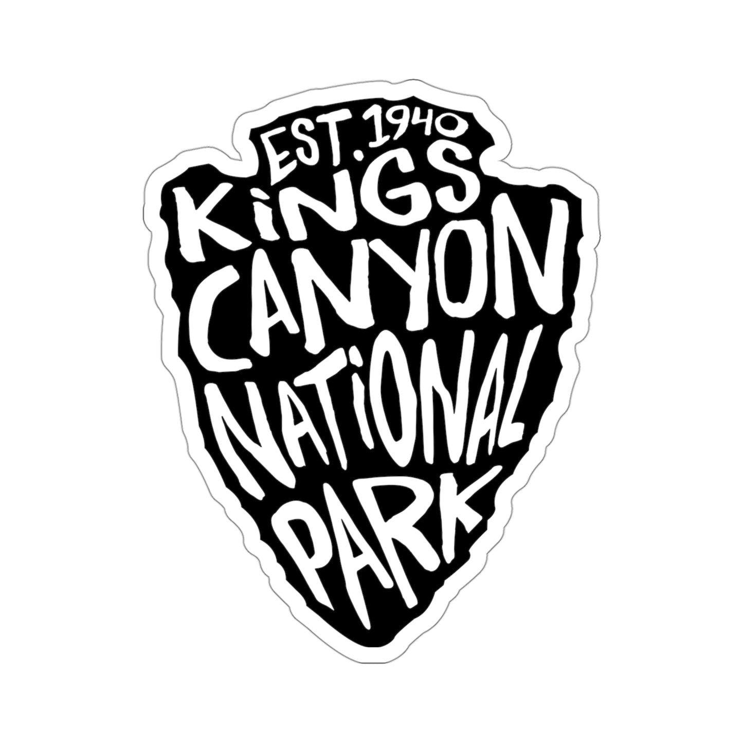 Kings Canyon National Park Sticker - Arrow Head Design