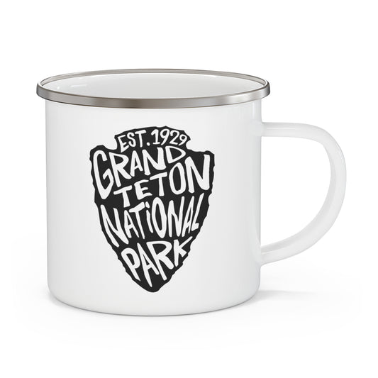 Grand Teton National Park Enamel Camping Mug - Arrowhead