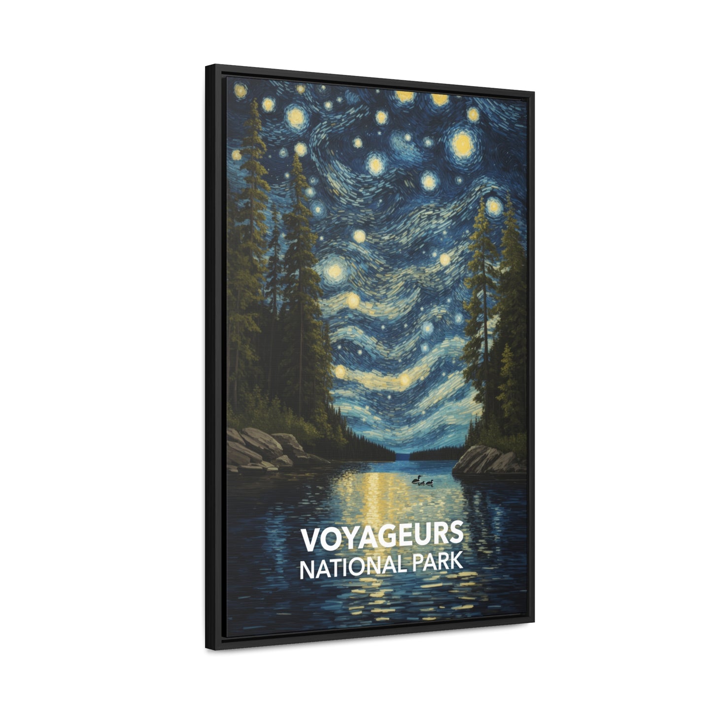 Voyageurs National Park Framed Canvas - The Starry Night