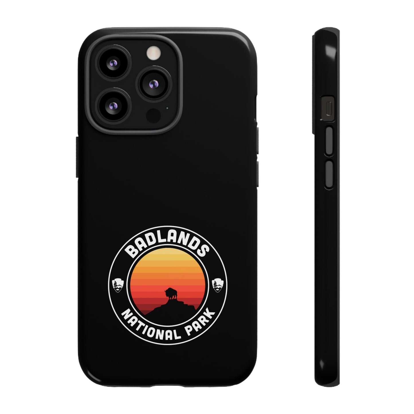 Badlands National Park Phone Case - Round Emblem Design
