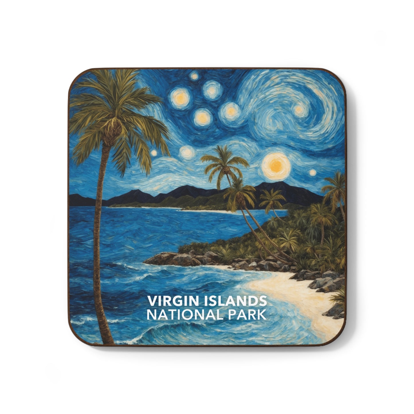 Virgin Islands National Park Coaster - The Starry Night