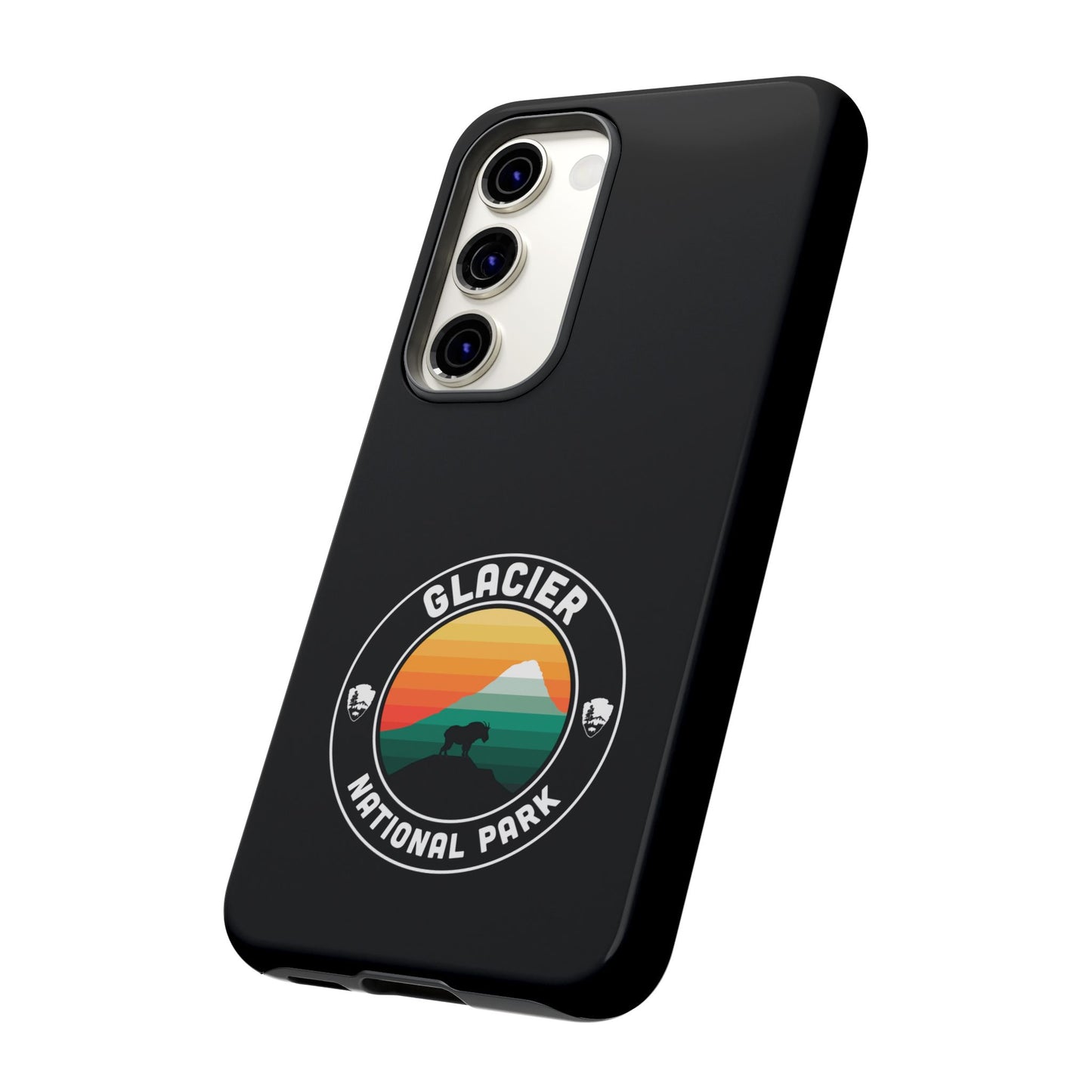 Glacier National Park Phone Case - Round Emblem Design