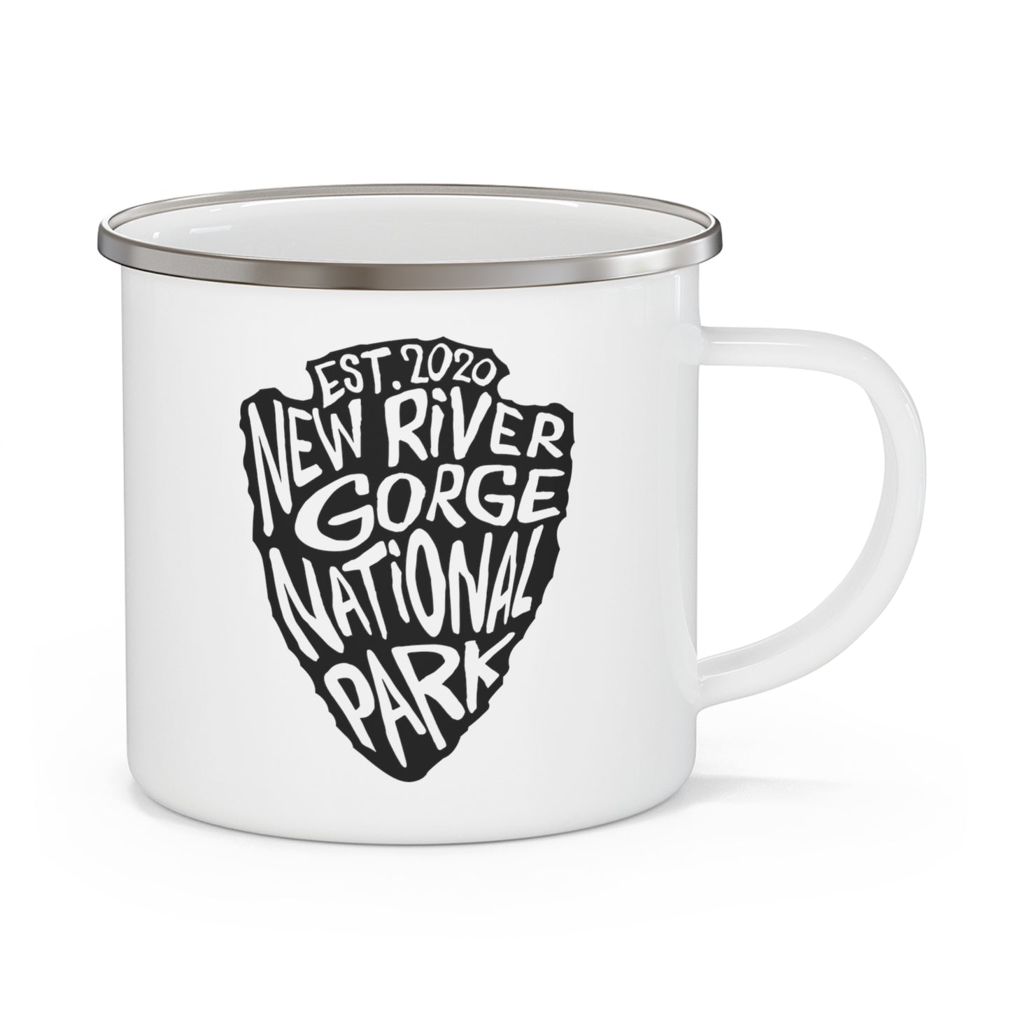 New River Gorge National Park Enamel Camping Mug - Arrowhead