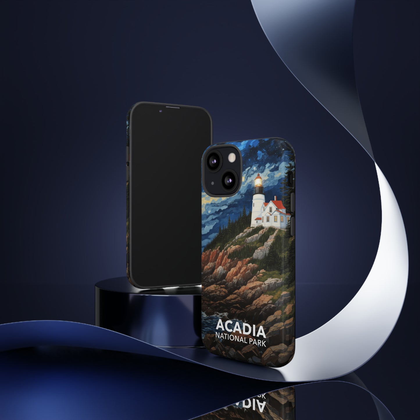 Acadia National Park Phone Case - Starry Night Lighthouse