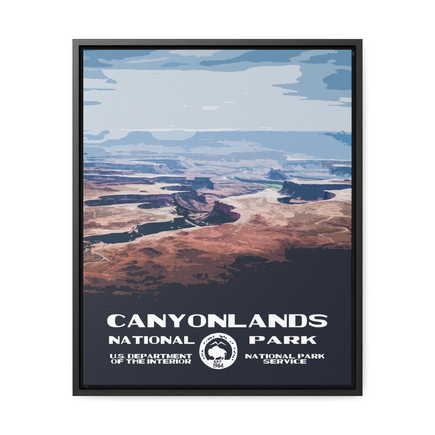 Canyonlands National Park Framed Canvas - WPA Poster