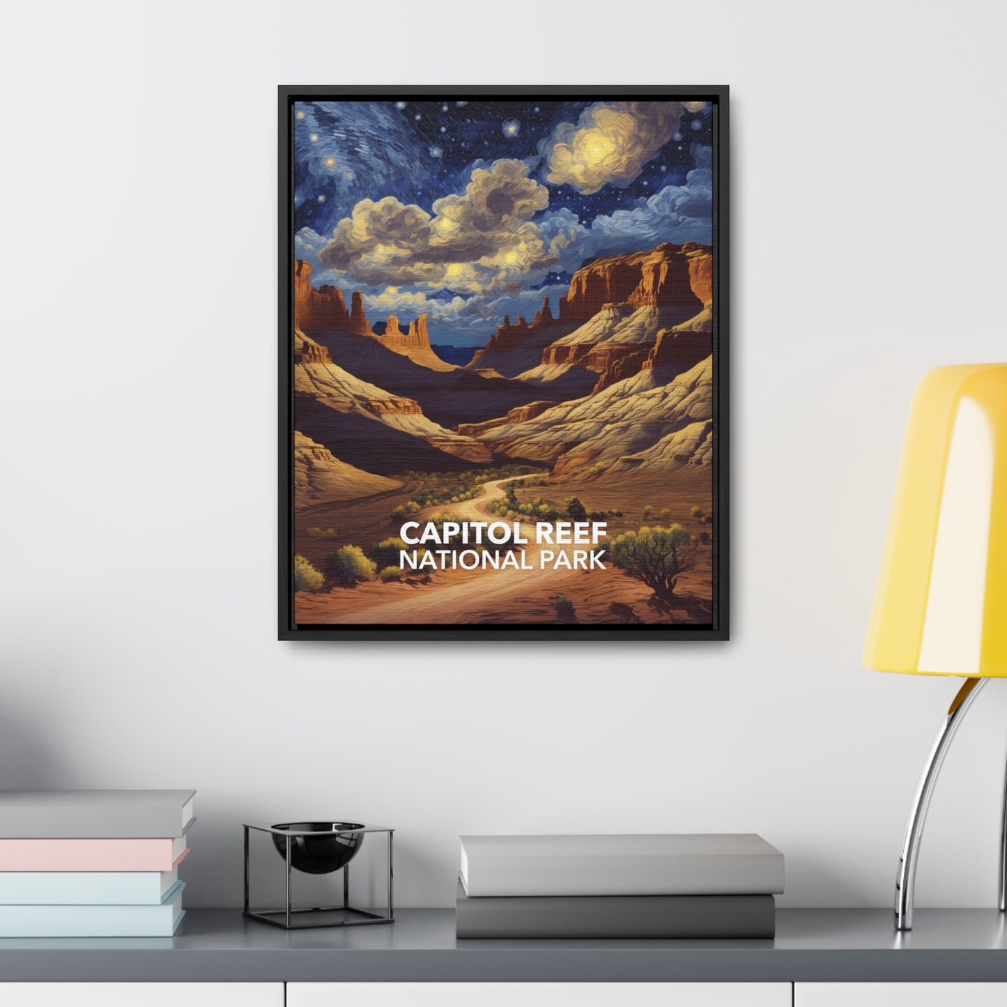 Capitol Reef National Park Framed Canvas - The Starry Night