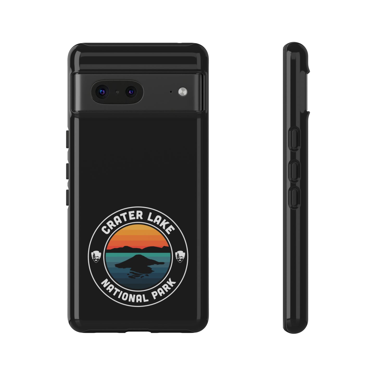 Crater Lake National Park Phone Case - Round Emblem Design